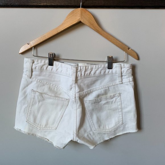 Free People White Denim Shorts - Picture 2 of 2